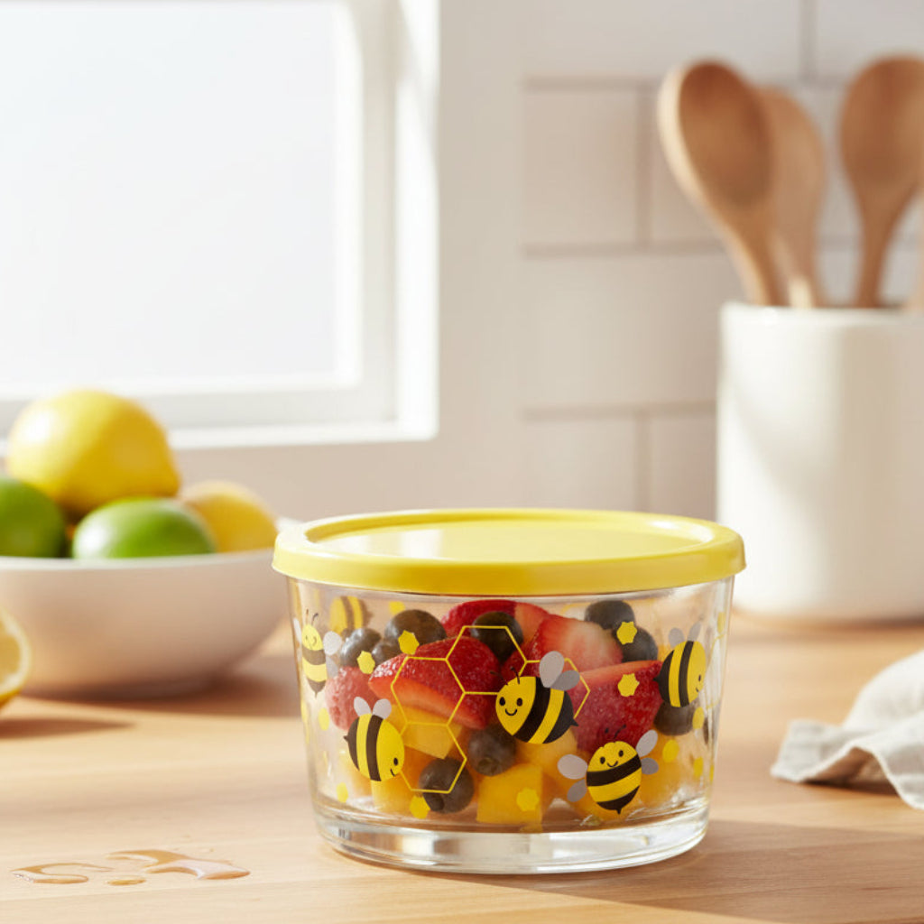 Mini Printed Glass Storage Bowl 190ml (2068) by Limon - All-In-One Store Pakistan