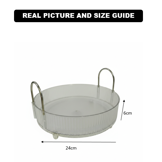 Rotating Organizer with Sleek Silver Handles - All-In-One Store Pakistan