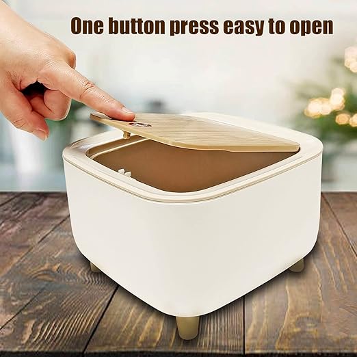 Mini Desktop Trash Can with Push Lid - All-In-One Store Pakistan