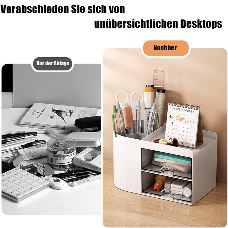 Multi-Use Desktop Organizer with Dual Drawers - All-In-One Store Pakistan