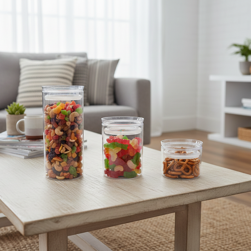 3-Pcs CrystalSeal Airtight Storage Jars Set - All-In-One Store Pakistan