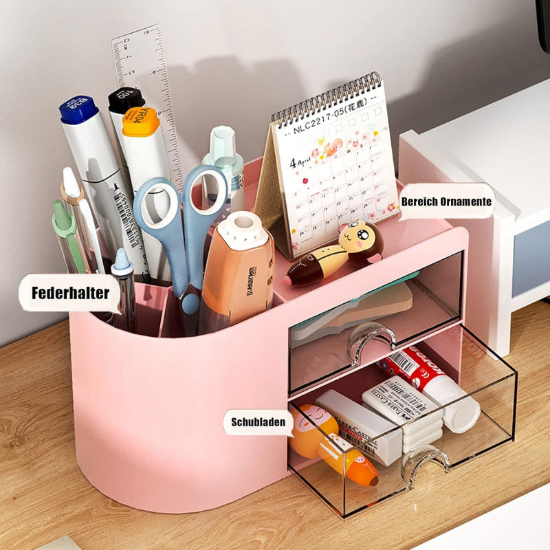 Multi-Use Desktop Organizer with Dual Drawers - All-In-One Store Pakistan