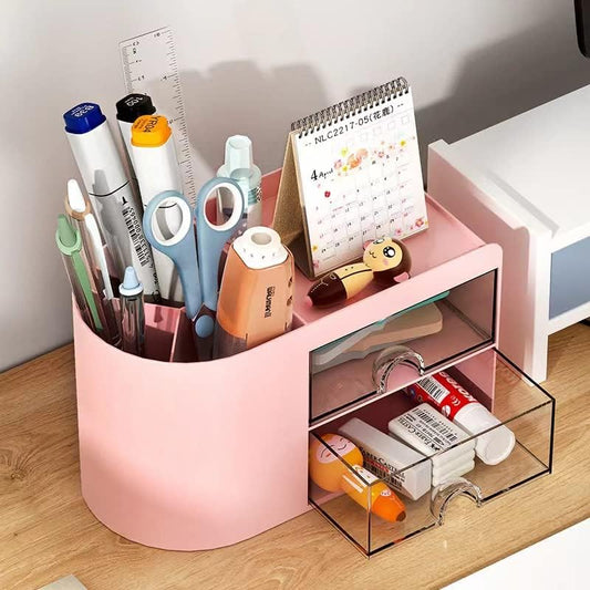 Multi-Use Desktop Organizer with Dual Drawers - All-In-One Store Pakistan