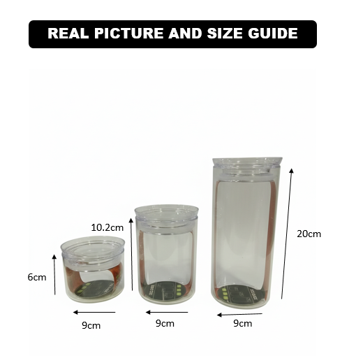 3-Pcs CrystalSeal Airtight Storage Jars Set - All-In-One Store Pakistan