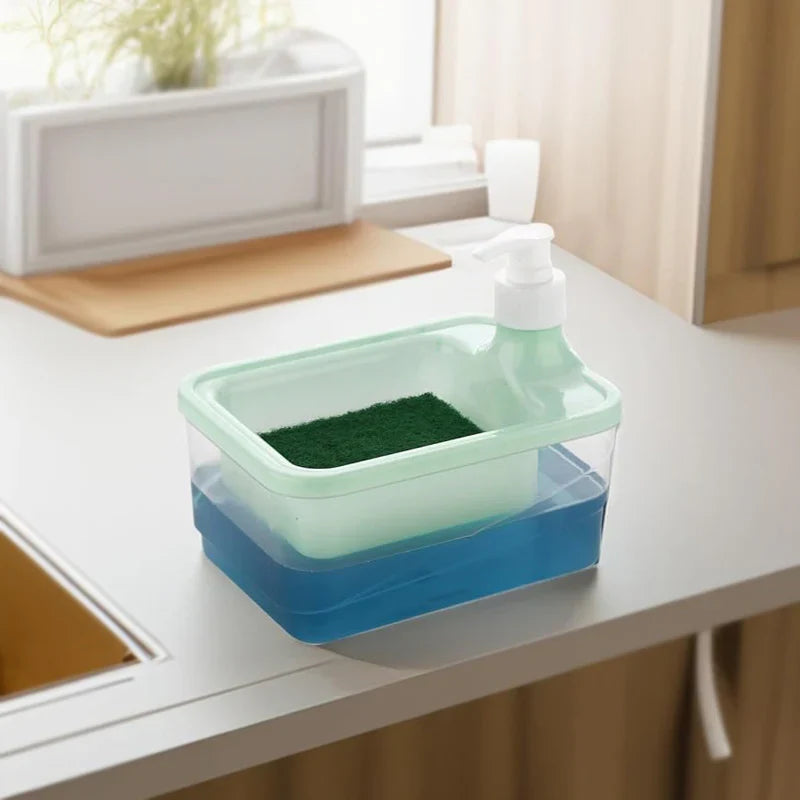 2 in 1 Liquid Soap & Sponge Dispenser - All-In-One Store Pakistan