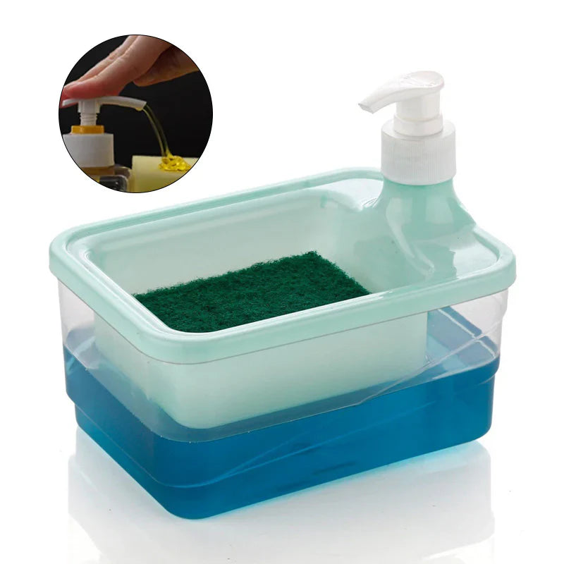 2 in 1 Liquid Soap & Sponge Dispenser - All-In-One Store Pakistan