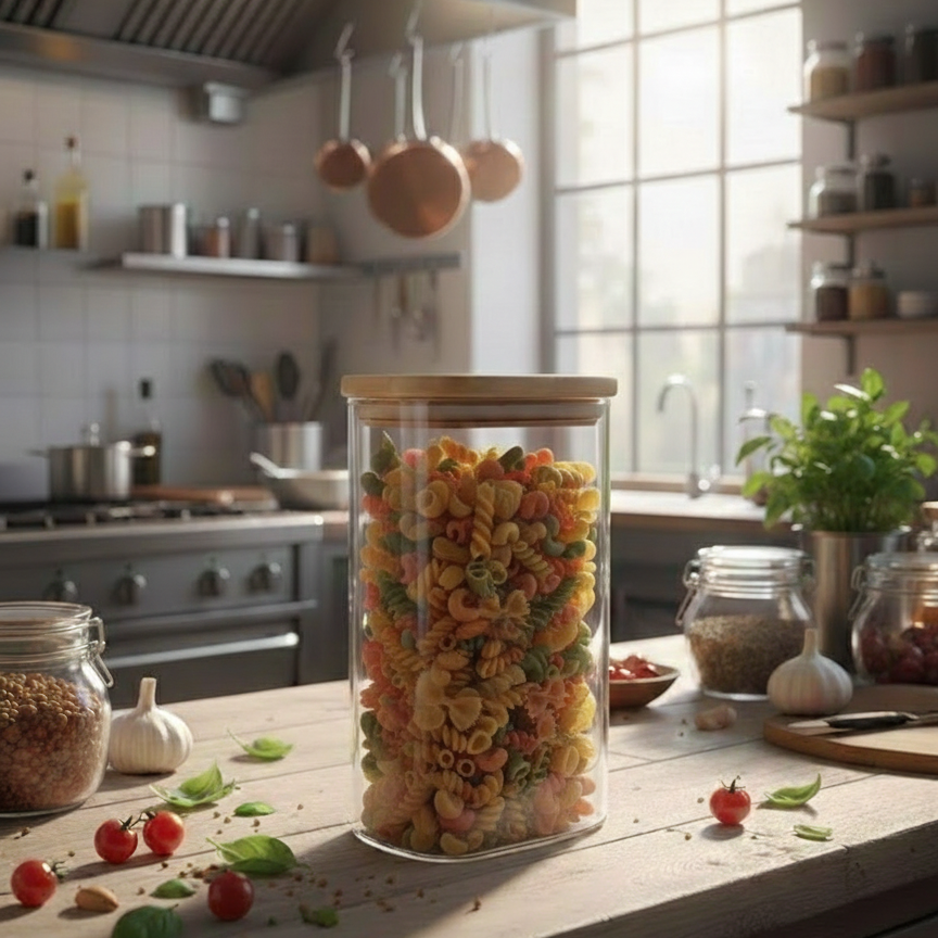 FreshLock Rectangular Glass Jar - All-In-One Store Pakistan