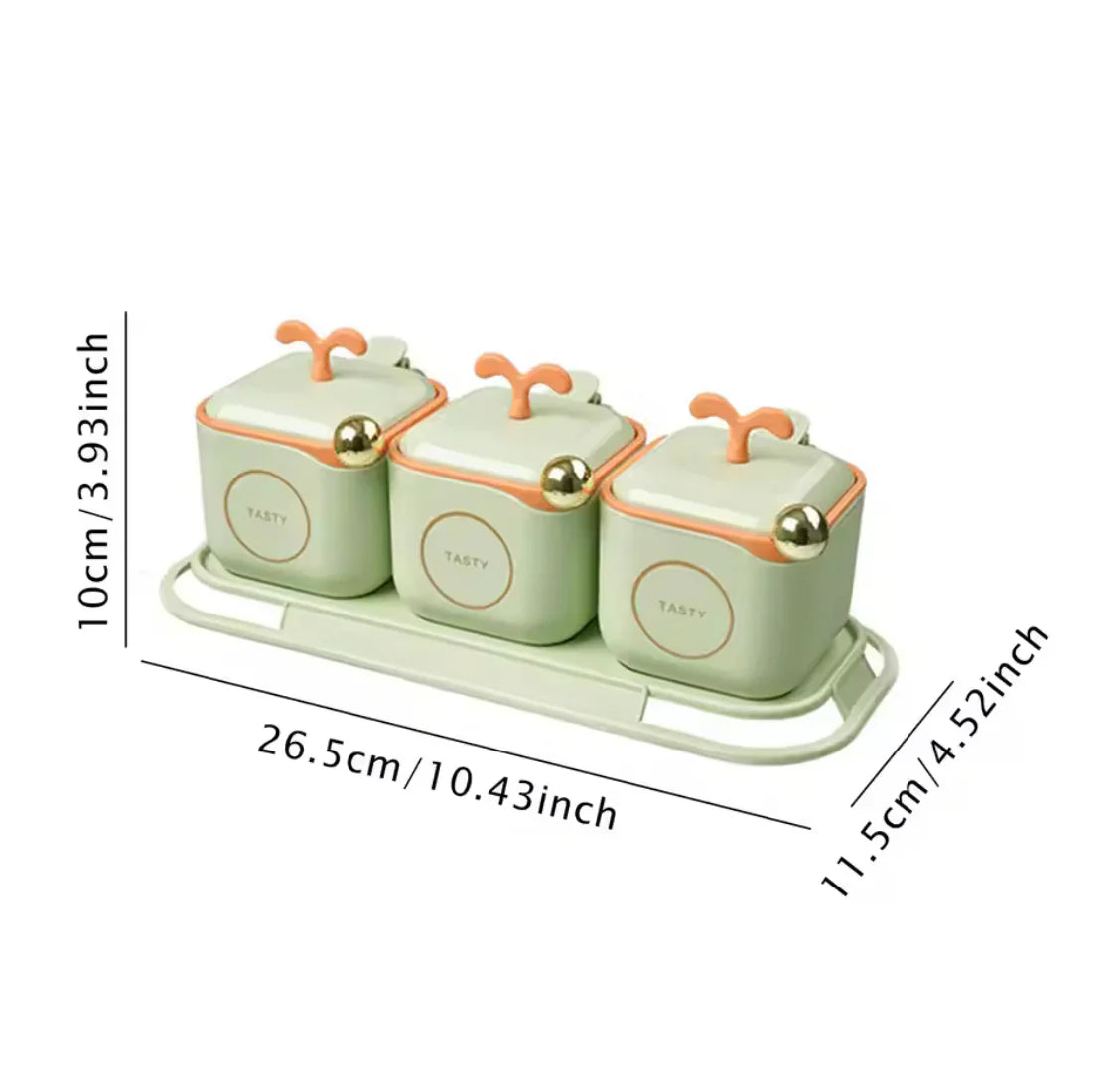 Pastel Harmony 3-Piece Seasoning Box Set - All-In-One Store Pakistan