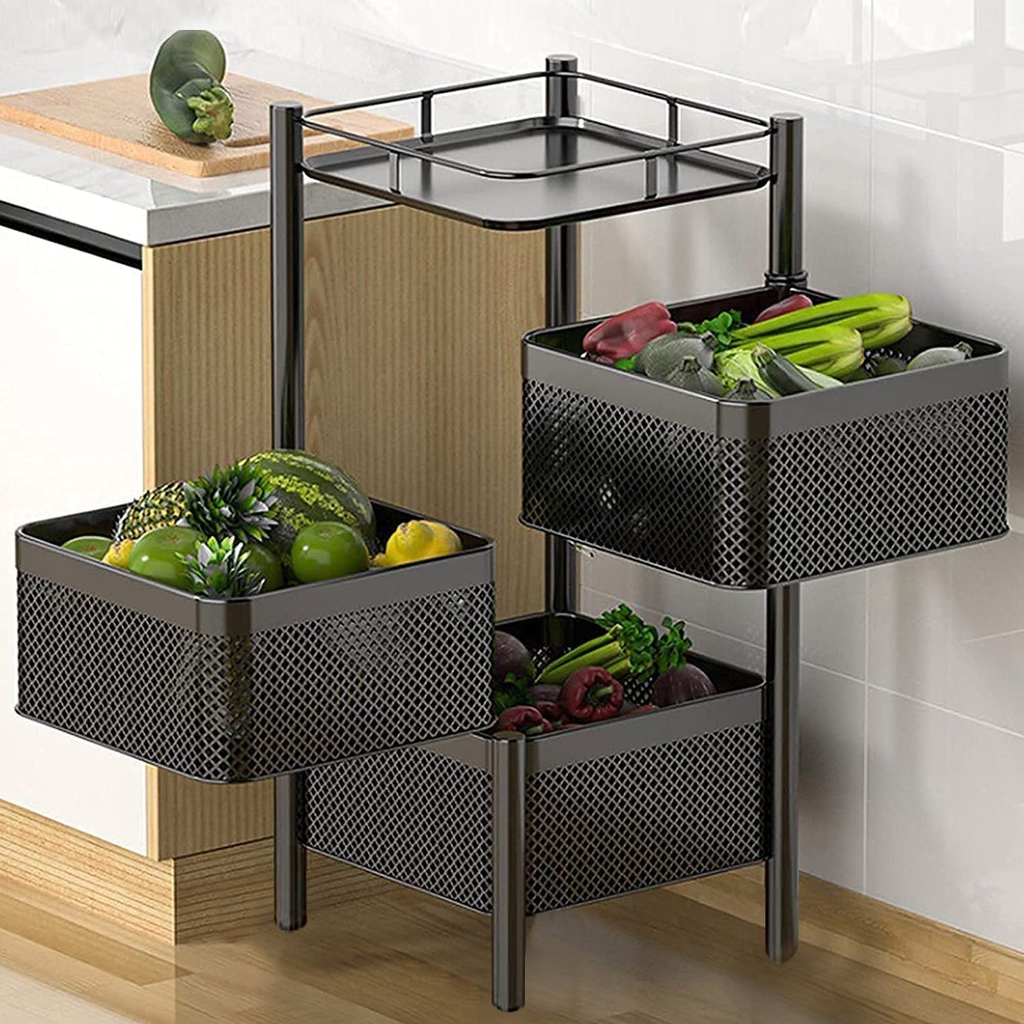 Counter Top Vegetable Metal Trolley By MATRIX - All-In-One Store Pakistan