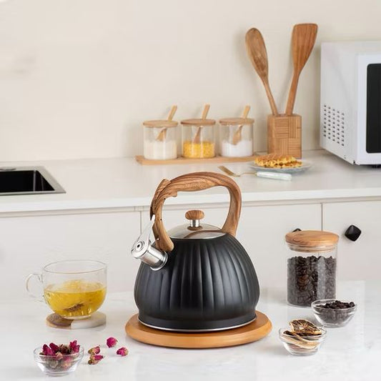 BoilAlert Textured Whistling Steel Kettle (3Liter) - All-In-One Store Pakistan