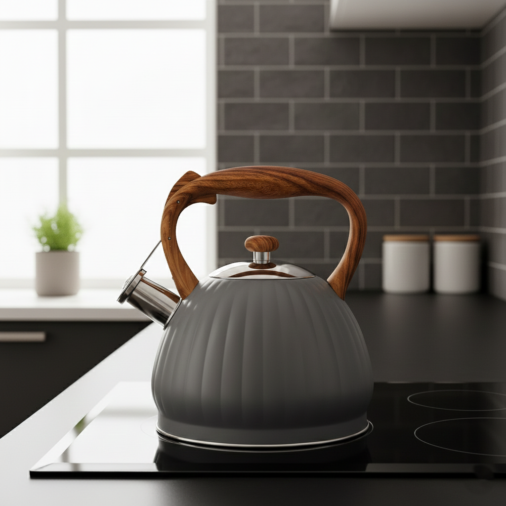 BoilAlert Textured Whistling Steel Kettle (3Liter) - All-In-One Store Pakistan