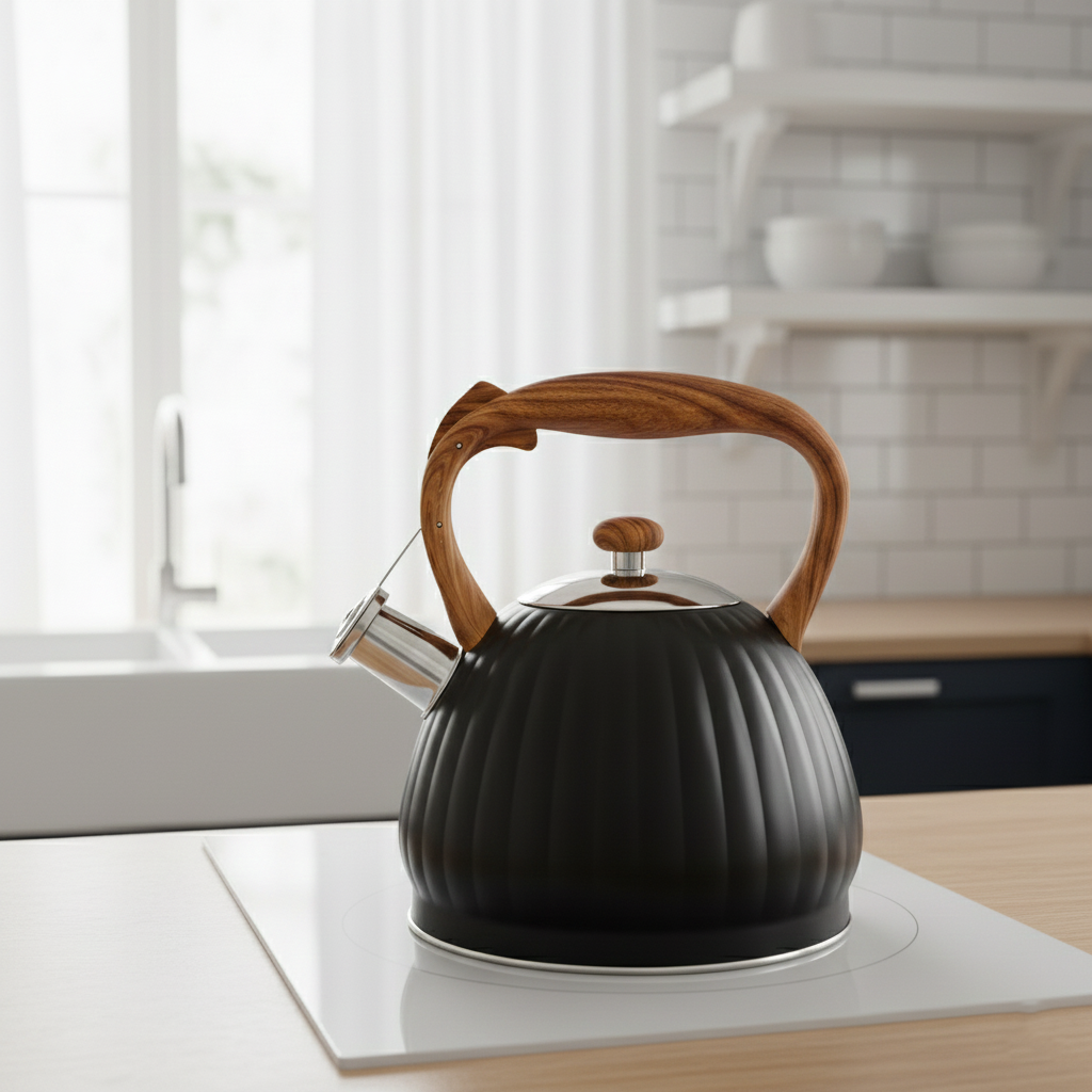 BoilAlert Textured Whistling Steel Kettle (3Liter) - All-In-One Store Pakistan