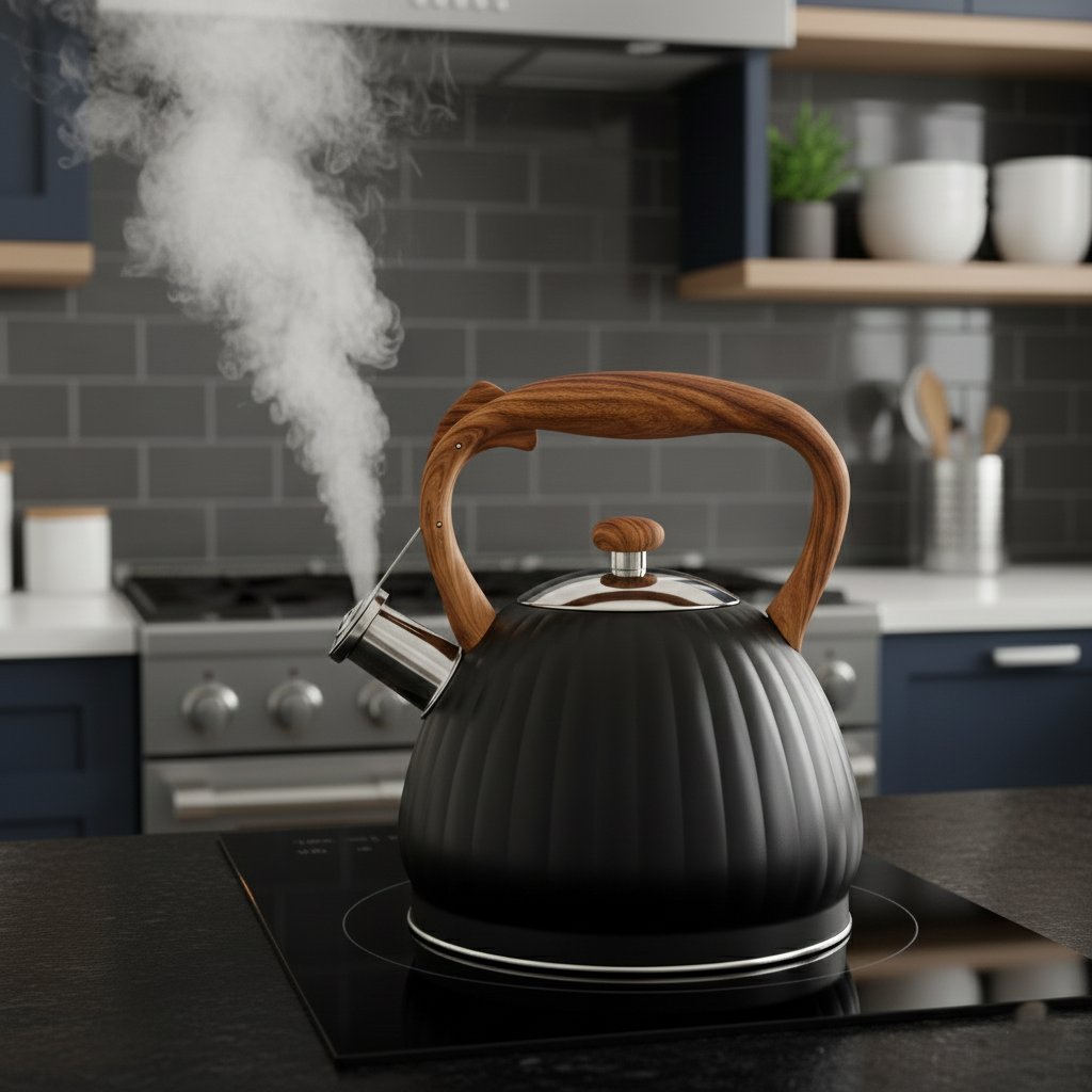 BoilAlert Textured Whistling Steel Kettle (3Liter) - All-In-One Store Pakistan