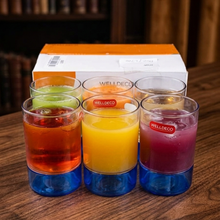 6-Pcs TwinTone Glass Set (1167) - All-In-One Store Pakistan