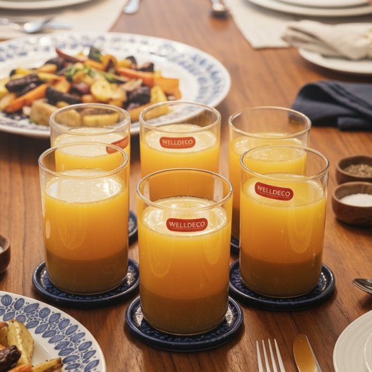 6-Pcs TwinTone Glass Set (1167) - All-In-One Store Pakistan