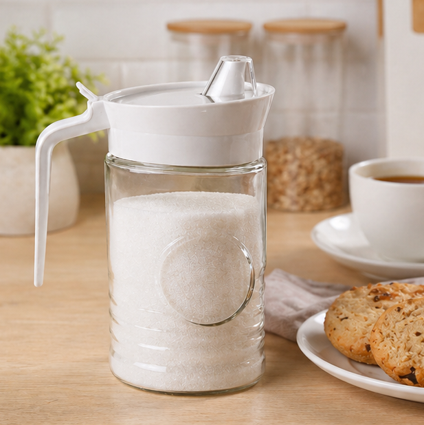 Rustic Design Glass Sugar Dispenser (1882) by Limon - All-In-One Store Pakistan