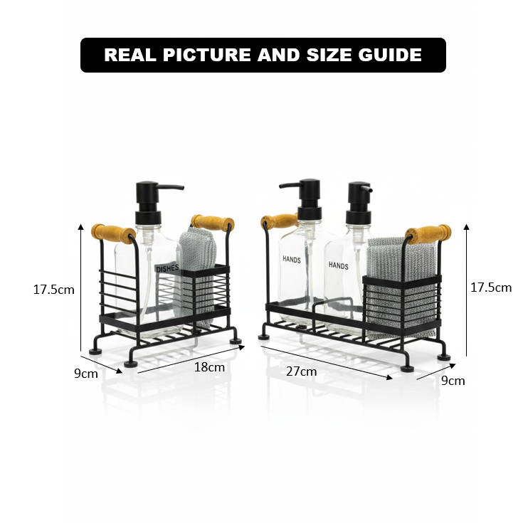 Glass Liquid Dispensers Set with Stand and Sponge by Limon - All-In-One Store Pakistan
