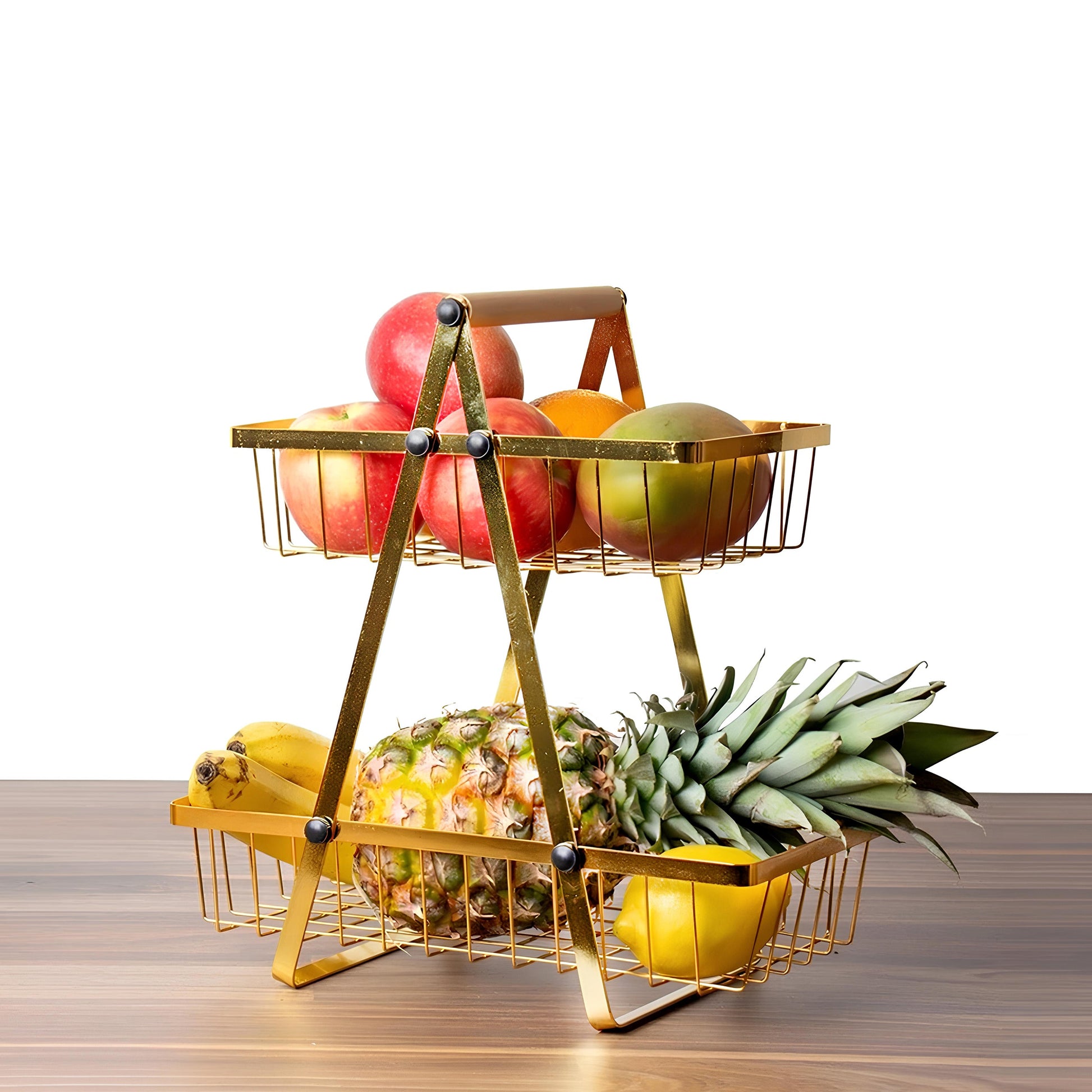 2-Tier Carry and Serve Fruit Basket by Matrix - All-In-One Store Pakistan