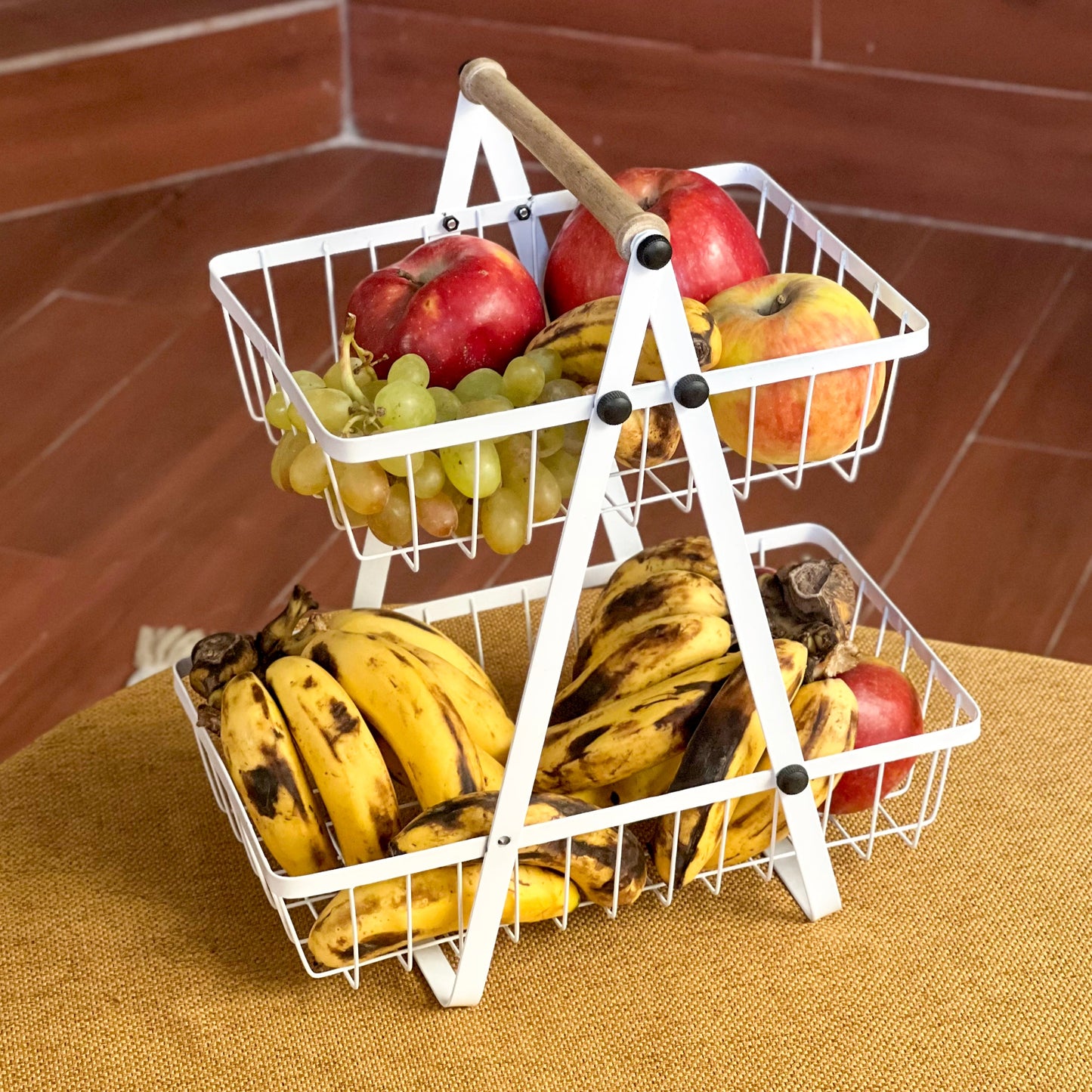 2-Tier Carry and Serve Fruit Basket by Matrix - All-In-One Store Pakistan