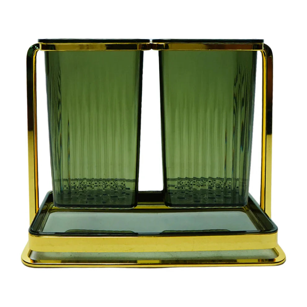 Premium Acrylic Utensil Holder with Metal Frame - All-In-One Store Pakistan