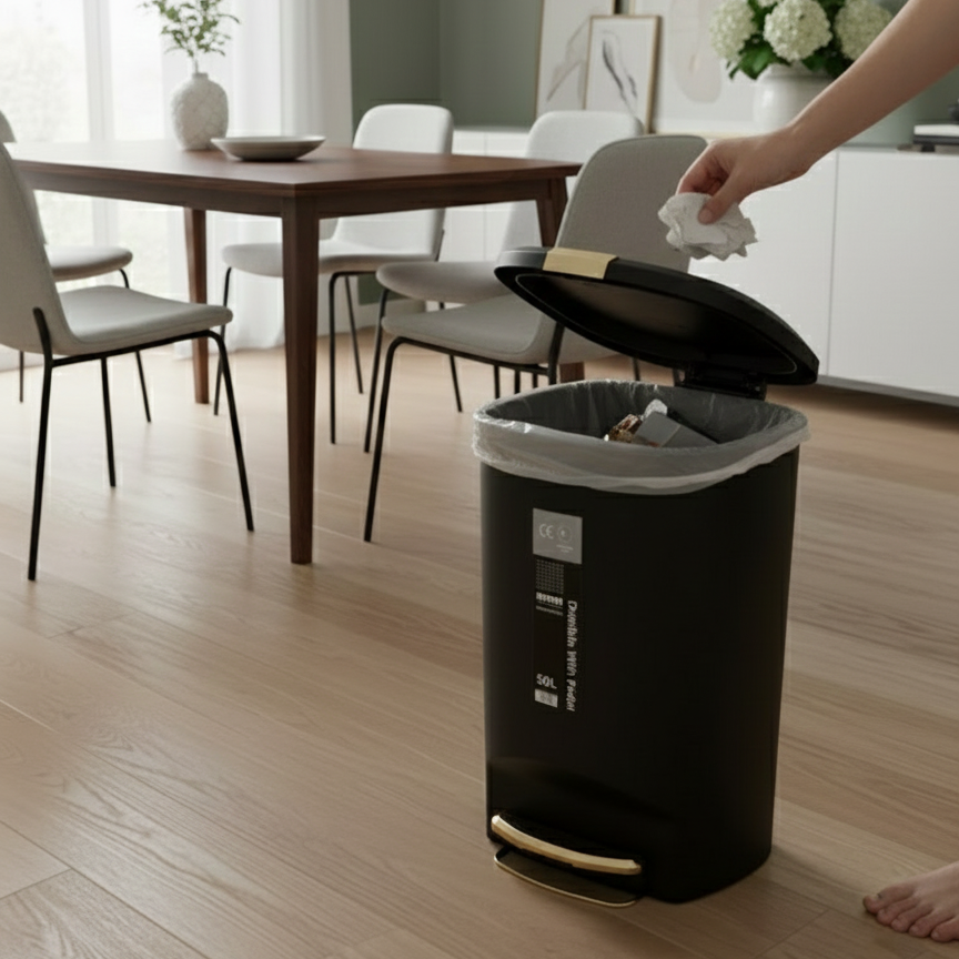 HomeMax 50L Pedal Dustbin (1913) by Limon - All-In-One Store Pakistan