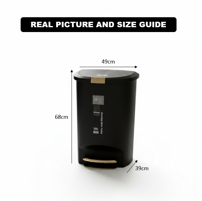 HomeMax 50L Pedal Dustbin (1913) by Limon - All-In-One Store Pakistan