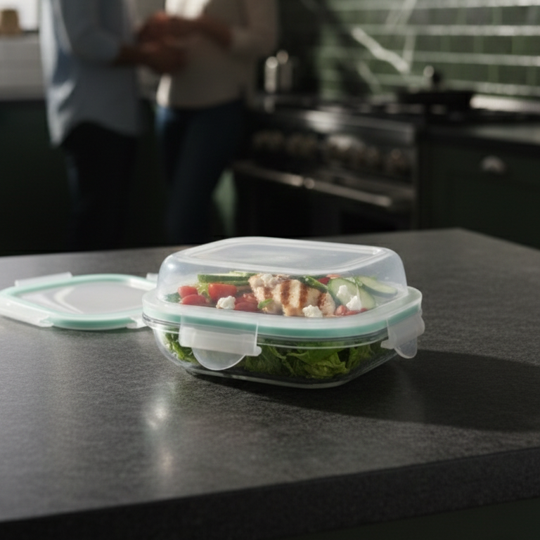 ServeNStore Square Glass Containers with Lids by Limon - All-In-One Store Pakistan