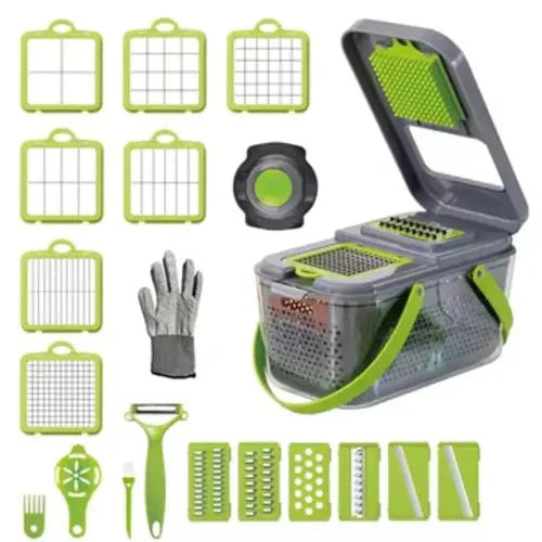 22 in 1 vegetable cutter with storage basket - All-In-One Store Pakistan