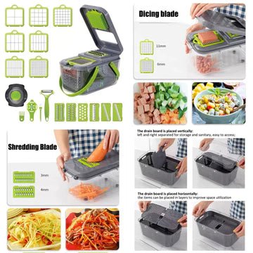 22 in 1 vegetable cutter with storage basket - All-In-One Store Pakistan