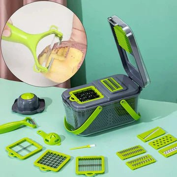 22 in 1 vegetable cutter with storage basket - All-In-One Store Pakistan