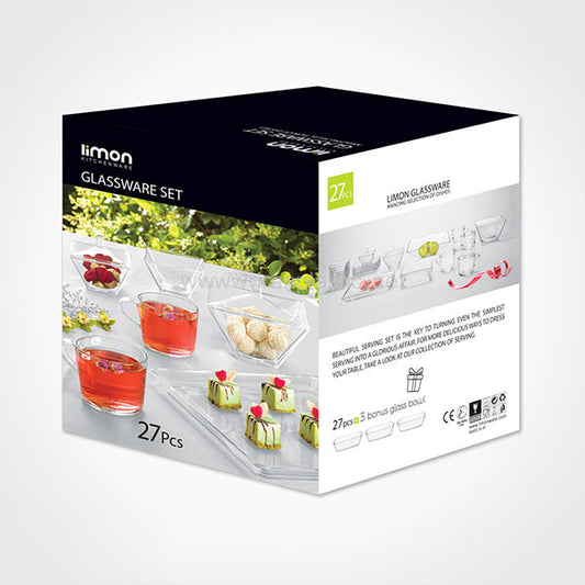 RoyalHost 27-Pcs Deluxe Glass Set (2351) by Limon - All-In-One Store Pakistan