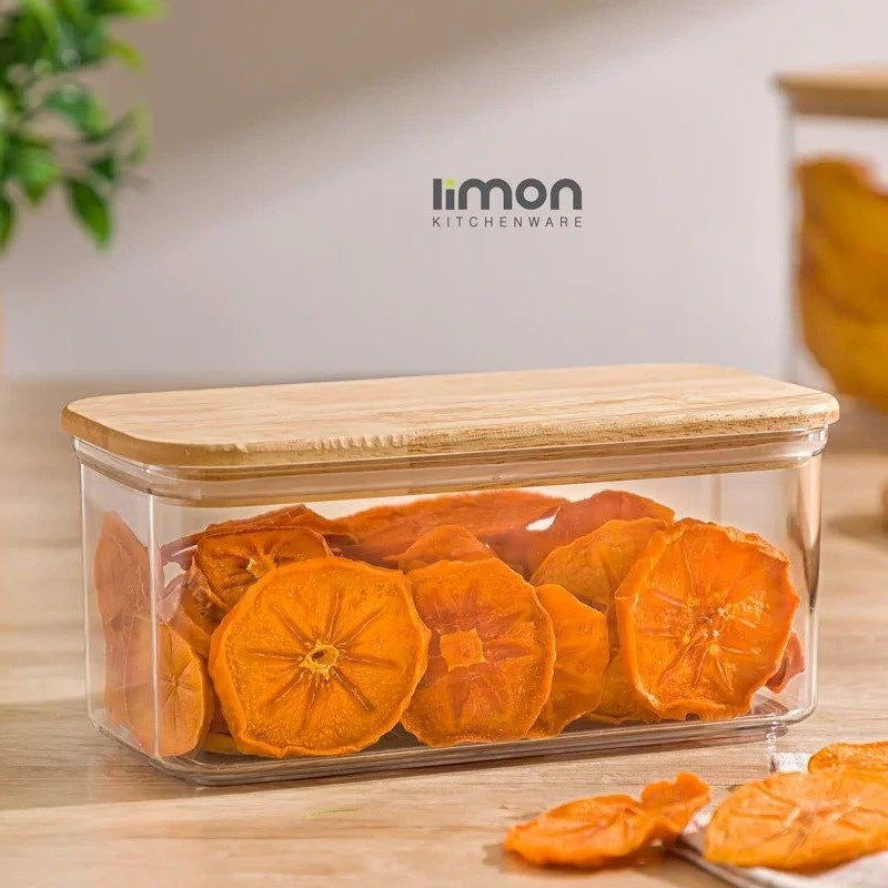 Rectangular Airtight WoodTop Canister by Limon - All-In-One Store Pakistan