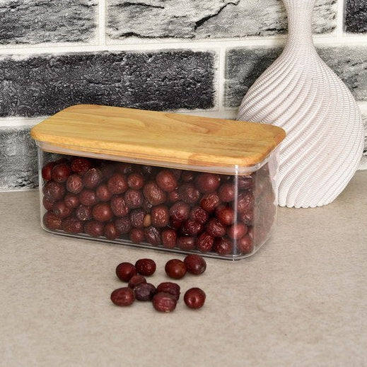 Rectangular Airtight WoodTop Canister by Limon - All-In-One Store Pakistan
