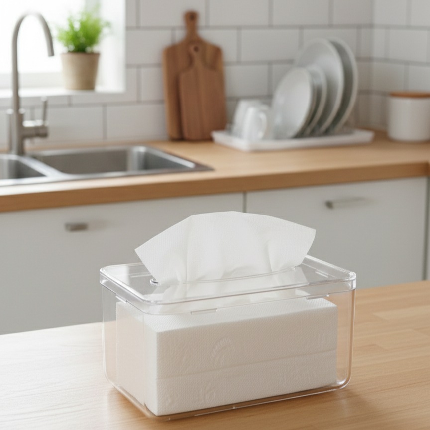Transparent & Clear Tissue Box - All-In-One Store Pakistan
