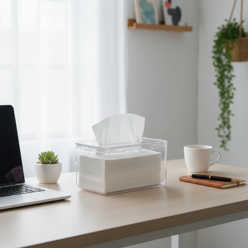 Transparent & Clear Tissue Box - All-In-One Store Pakistan