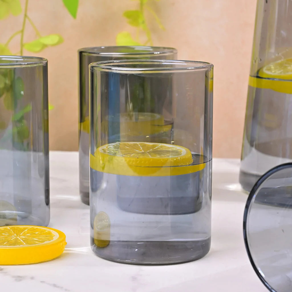 Echou 8-Pieces Pitcher & Glass Set with Bamboo Tray - All-In-One Store Pakistan