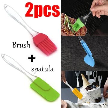 2pcs Oil Brush and Spatula - All-In-One Store Pakistan
