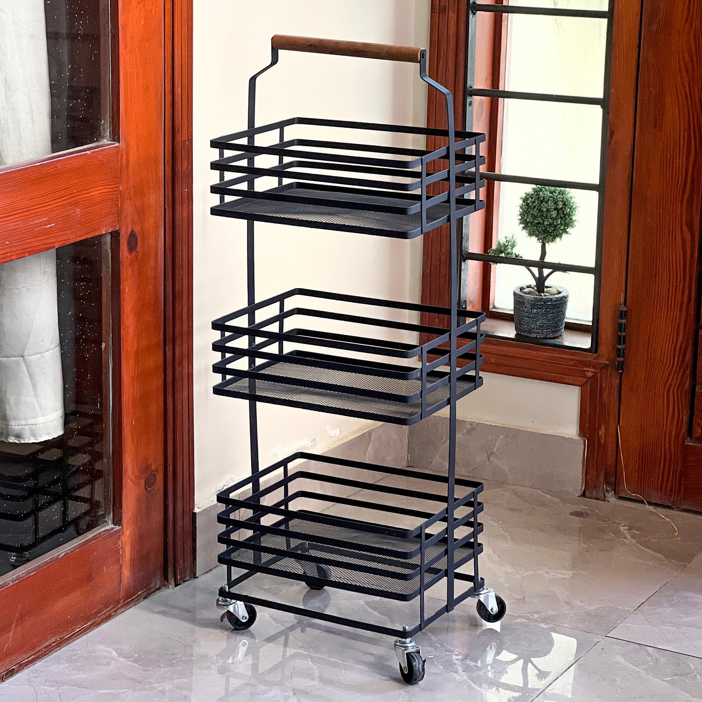 TrioStack Metal Rolling Cart by Matrix - All-In-One Store Pakistan