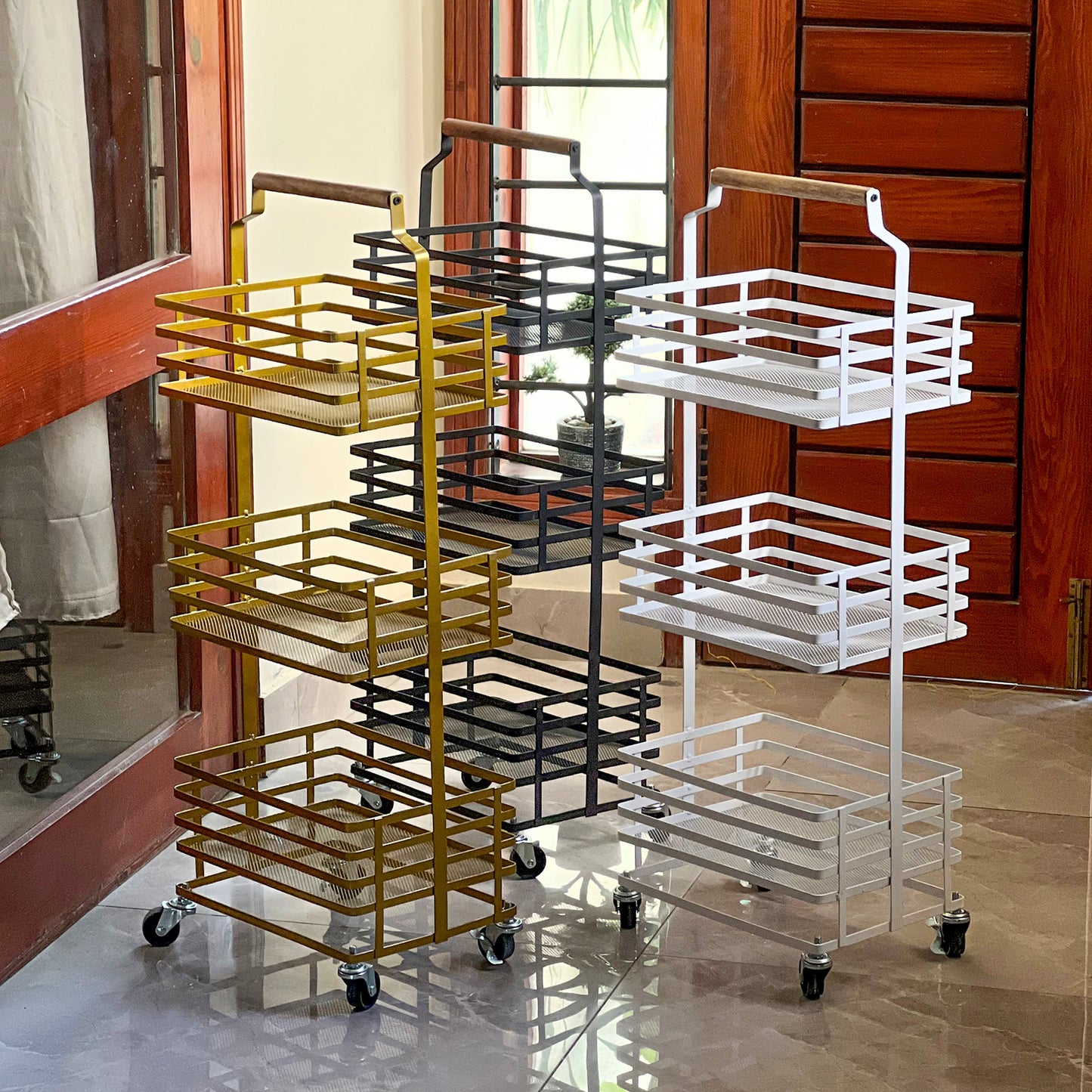 TrioStack Metal Rolling Cart by Matrix - All-In-One Store Pakistan