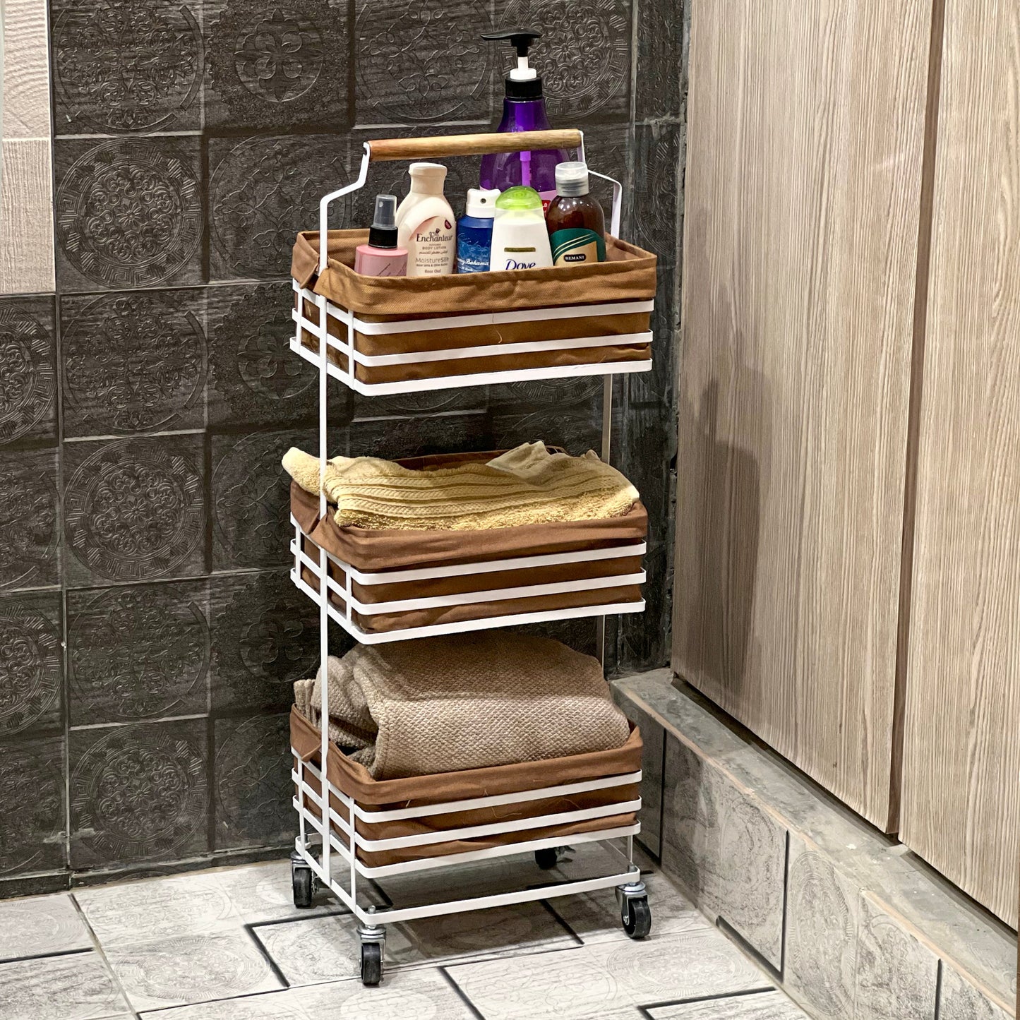 TrioStack Metal Rolling Cart by Matrix - All-In-One Store Pakistan