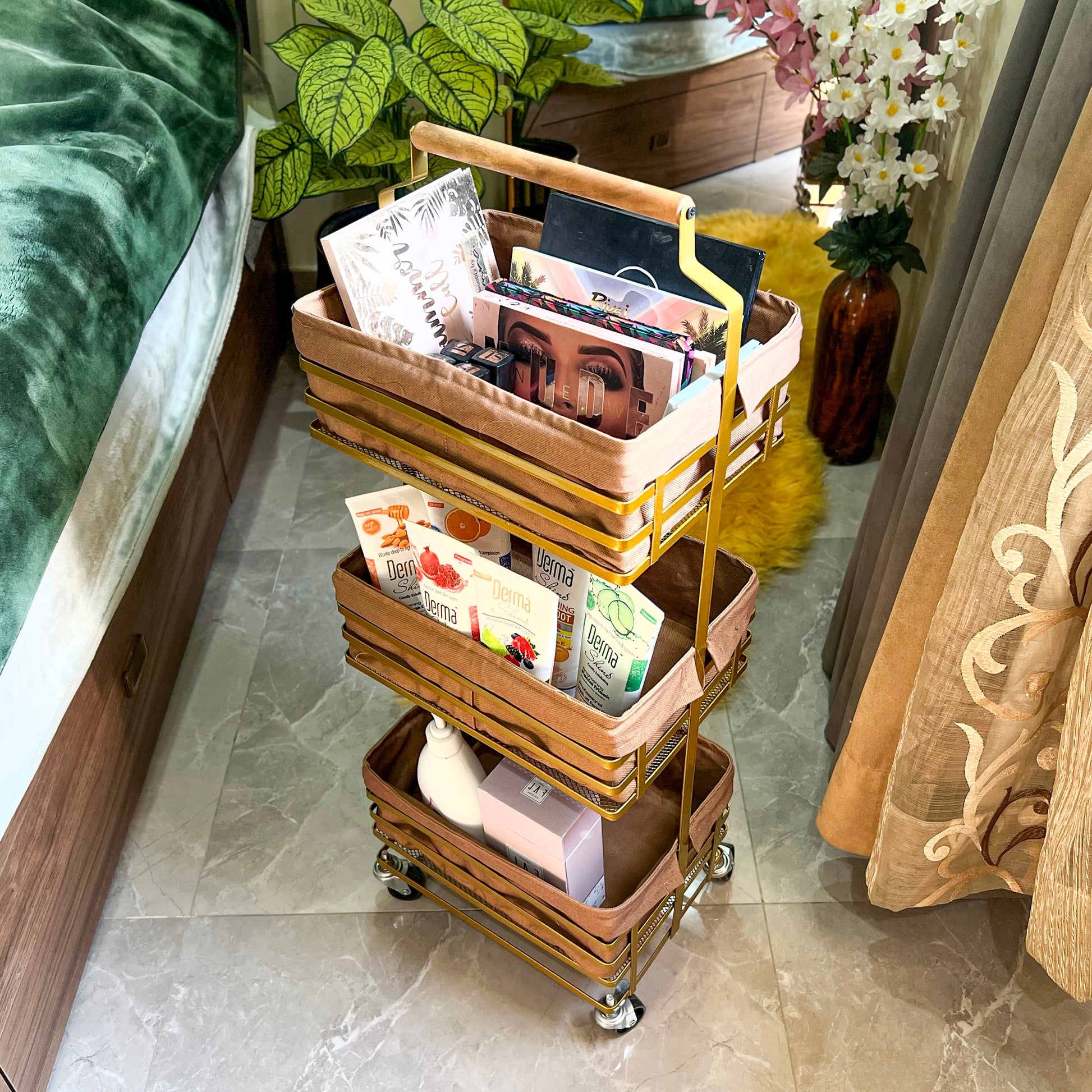 TrioStack Metal Rolling Cart by Matrix - All-In-One Store Pakistan