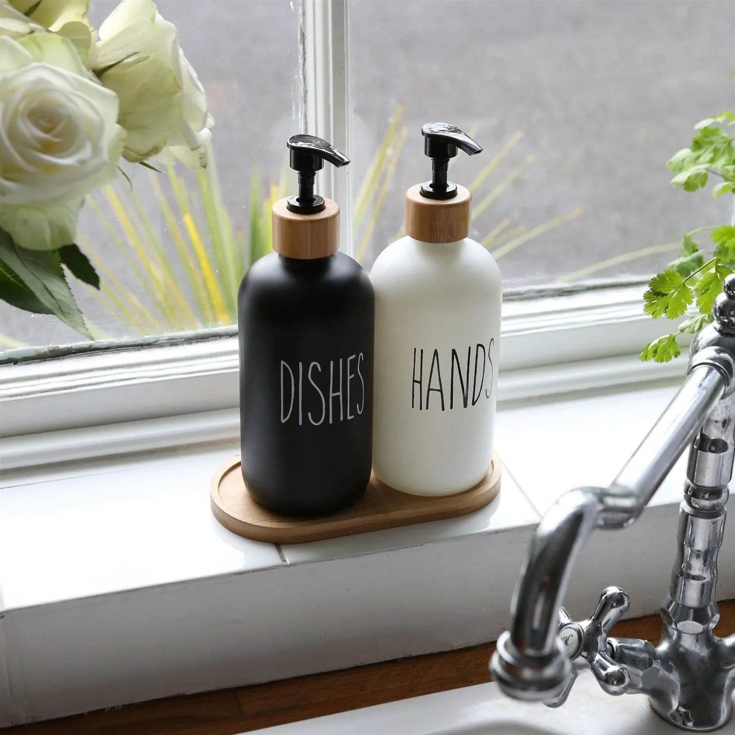 HandiDish Luxe Glass Dispenser Set - All-In-One Store Pakistan