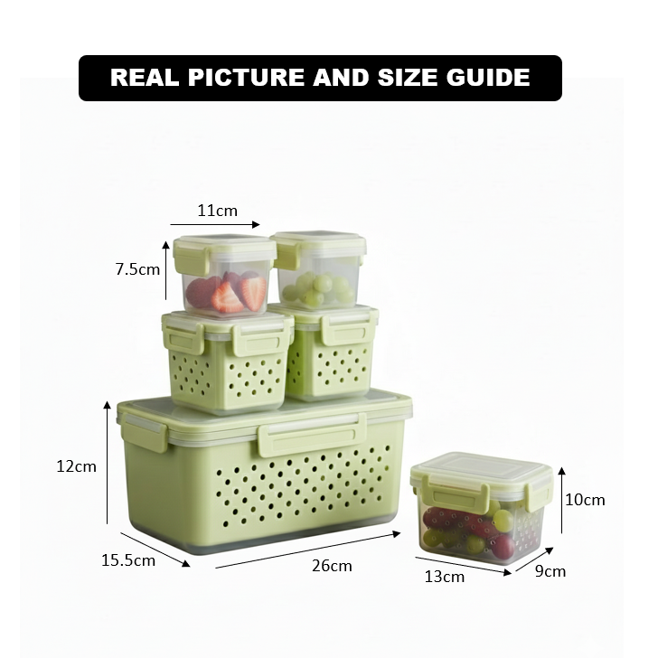 5-Piece MoistureGuard Food Organizer Set - All-In-One Store Pakistan
