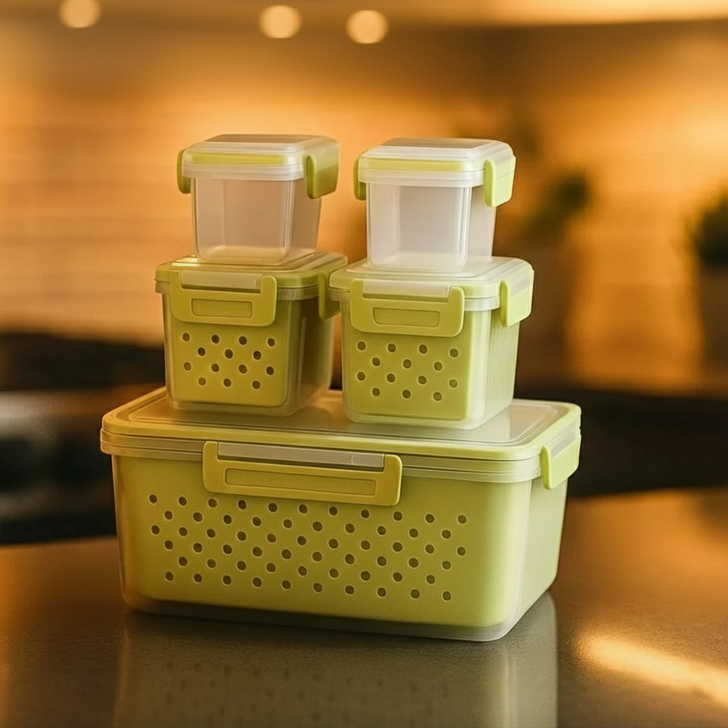 5-Piece MoistureGuard Food Organizer Set - All-In-One Store Pakistan
