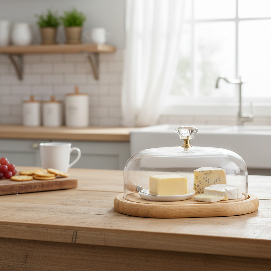 Wooden Butter Dish with Acrylic Lid (2161) by Limon - All-In-One Store Pakistan