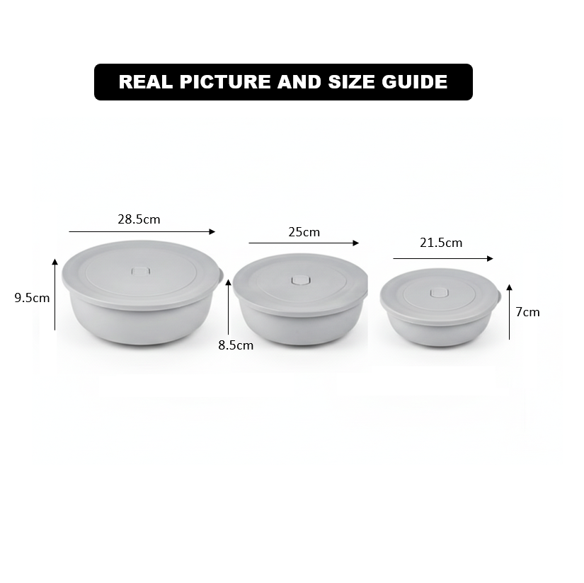 3-Pcs Food Storage Containers with Vented Lid (2425) by Limon - All-In-One Store Pakistan