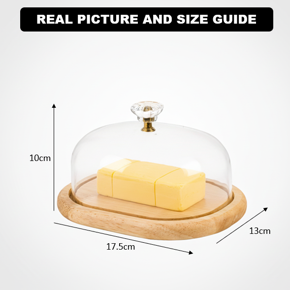 Wooden Butter Dish with Acrylic Lid (2161) by Limon - All-In-One Store Pakistan