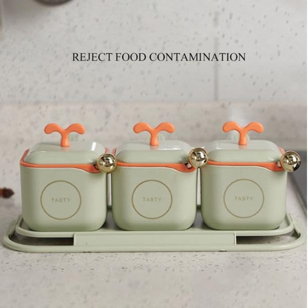 Pastel Harmony 3-Piece Seasoning Box Set - All-In-One Store Pakistan