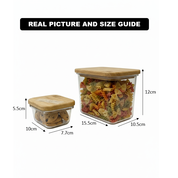 Airtight Glass Container with Wooden Lid by Limon - All-In-One Store Pakistan