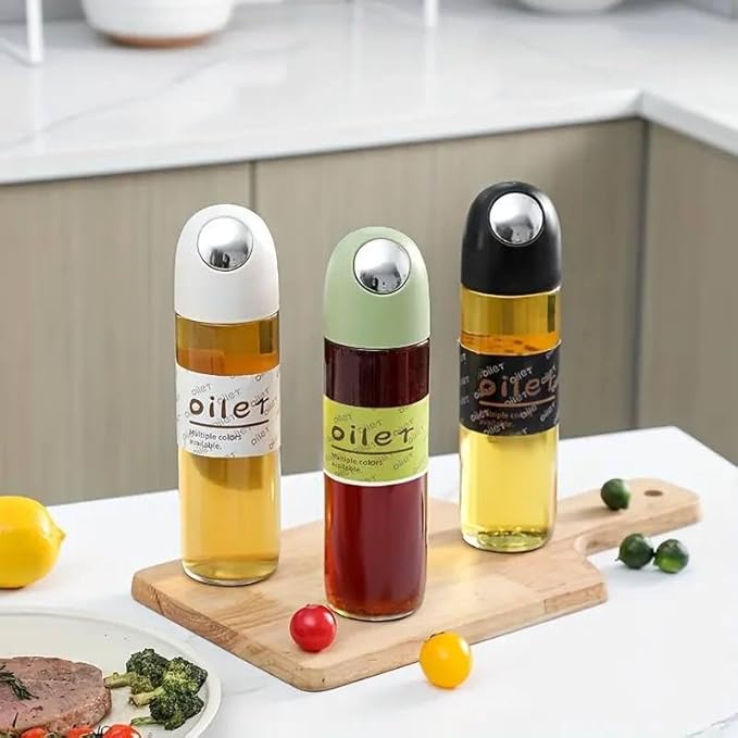 Modern Glass Oil & Vinegar Bottle with Auto Spout - All-In-One Store Pakistan